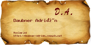 Daubner Adrián névjegykártya
